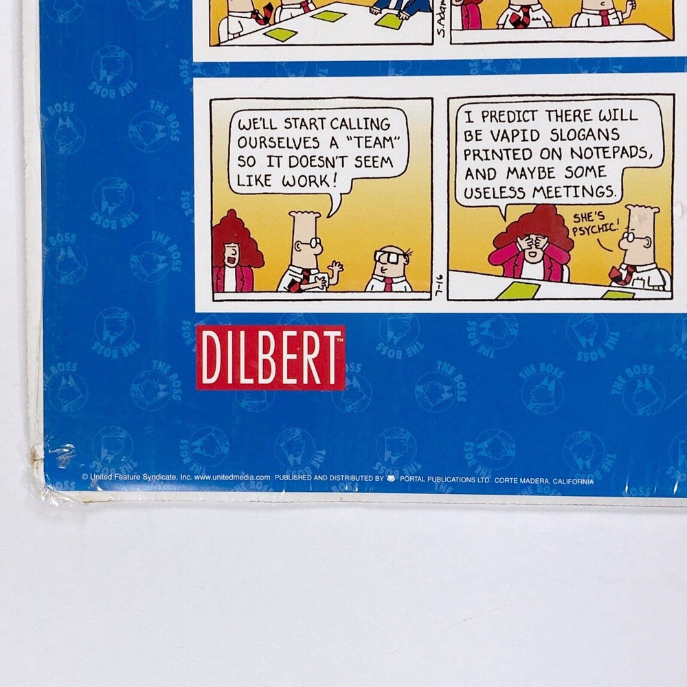 Dilbert Lithograph Print 2 Strips The Boss Corp Change United Feature Syndicate - Picture 3 of 7